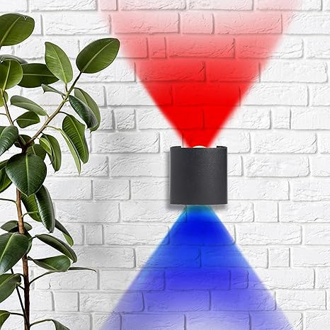 FERA Waterproof Aluminium Up Down Led Wall Lamp, 4 Ray, Multy Colour, Indoor/Outdoor Decorative Wall Sconce Light (4 Ray Color)