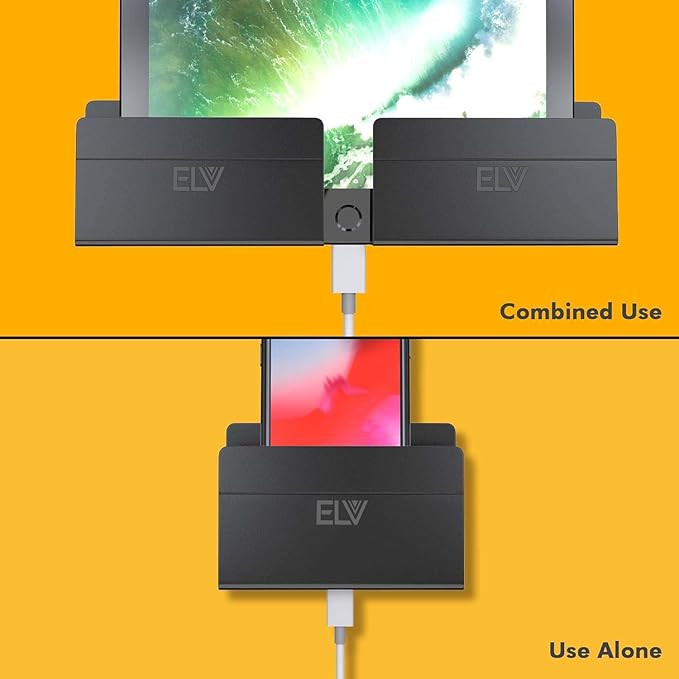 ELV Wall Mount Mobile Holder, Mobile Stand for All Smartphones with Strong Adhesive Strips, Compatible with iPhone, Smartphone and Mini Tablet (1 Pcs.) - Black