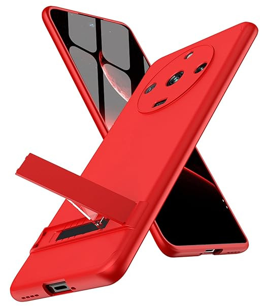 Kapa Double Dip Full 360 Protection Back Case Cover with Stand for Realme 11 Pro / 11 Pro Plus (Red)