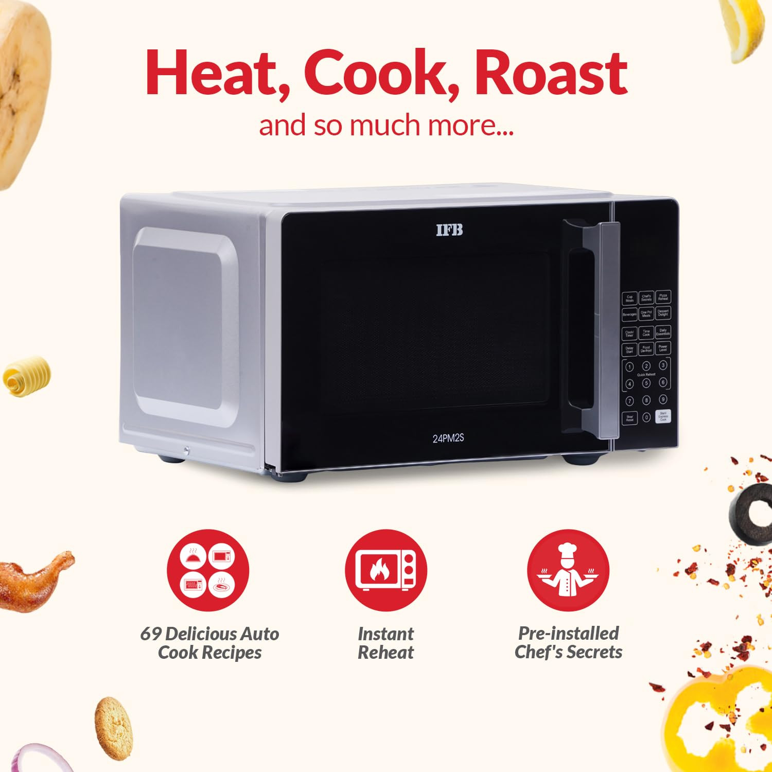 Voltas Beko, A Tata Product 20L, 700W smart solo Microwave oven (MS20MPW10, White)