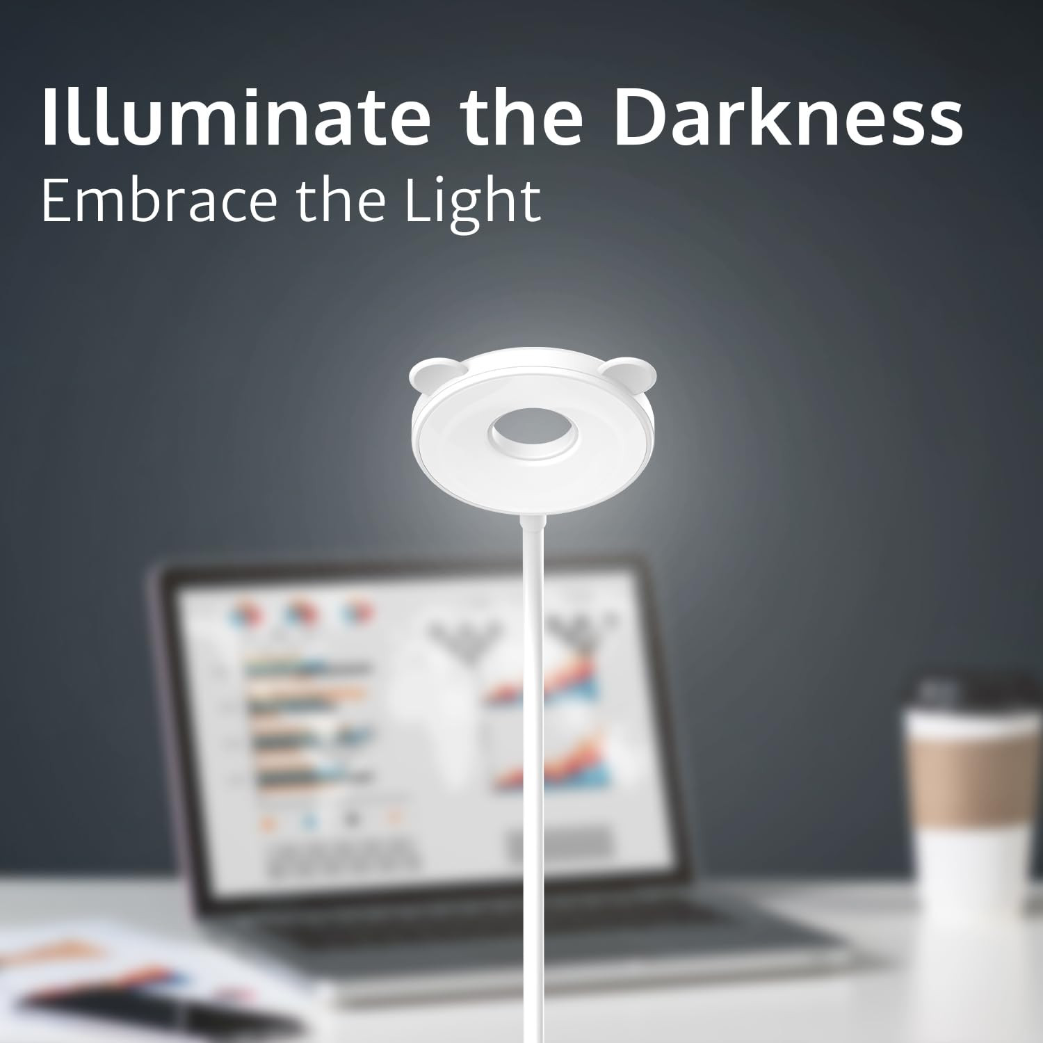 Pigeon Halo Rechargeable LED Reading Lamps with Flicker-Free USB Charging 3 Stage dimming, 10 Watt, 14714 (White, Medium)