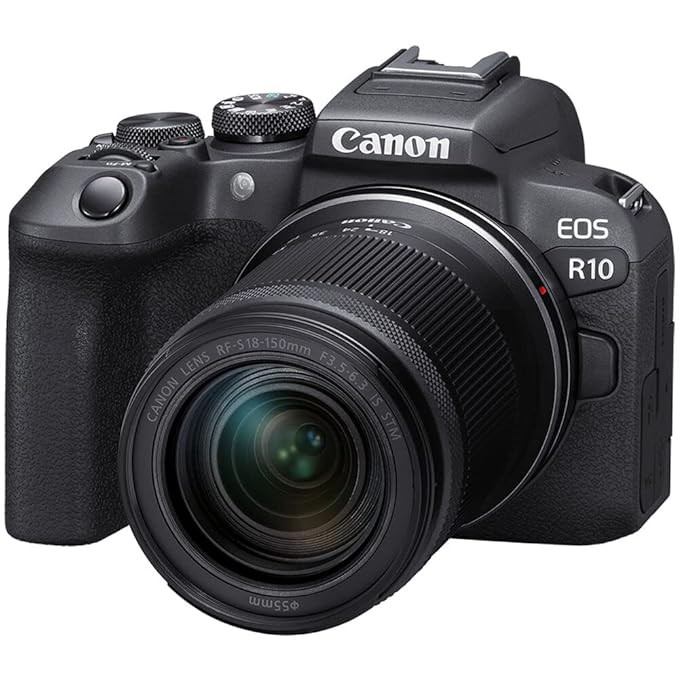 Canon EOS R10 24.2MP RF-S18-150 F/3.5-6.3 IS STM Mirrorless Camera (APS-C Sendor, 4K UHD Video) for Wedding & Content Creators - Black