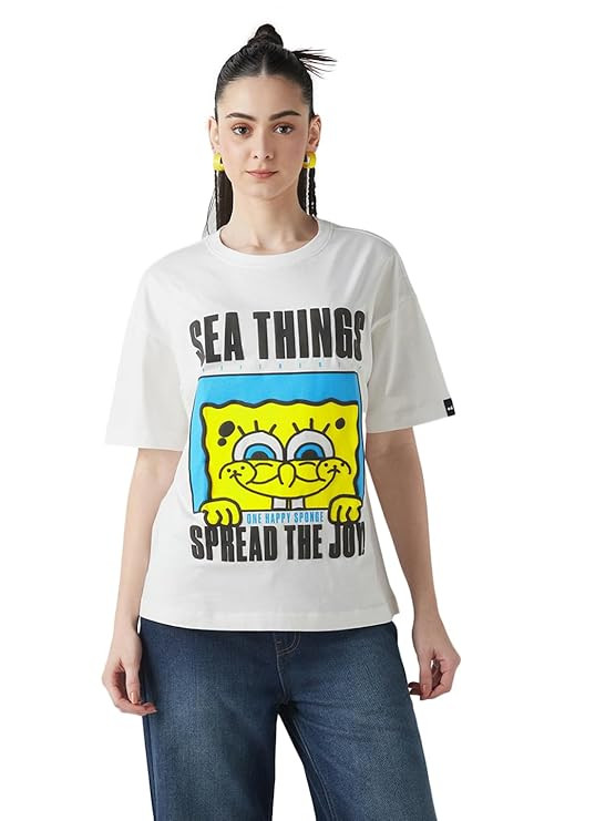 Bewakoof Women's Graphic Print Oversized Fit T-Shirt