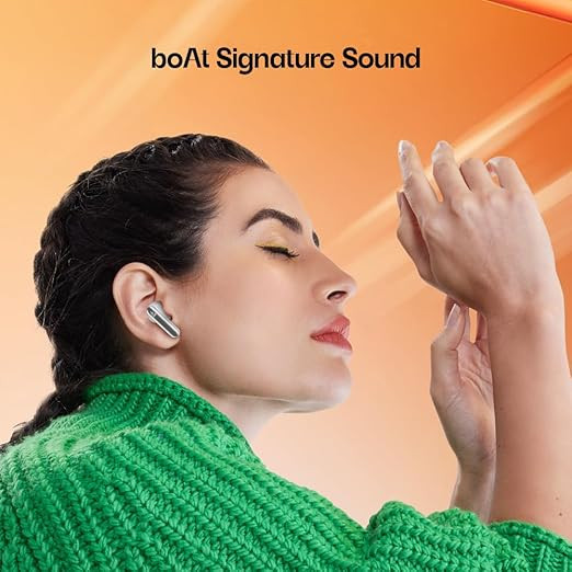 boAt Airdopes 301 TWS Earbuds w/ 75 hrs Playtime, Quad Mics with ENx, ASAP Charge, IWP Tech, Beast Mode with 50ms Low Latency, 10mm Drivers, Bluetooth v5.3 & IPX5 Resistance(Arctic Whisper)