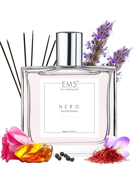 EM5™ Nero Unisex Perfume Spray for Men & Women | Spicy Rose Woody | EDP Strong & Long Lasting Fragrance | Luxury Gift for Men/Women