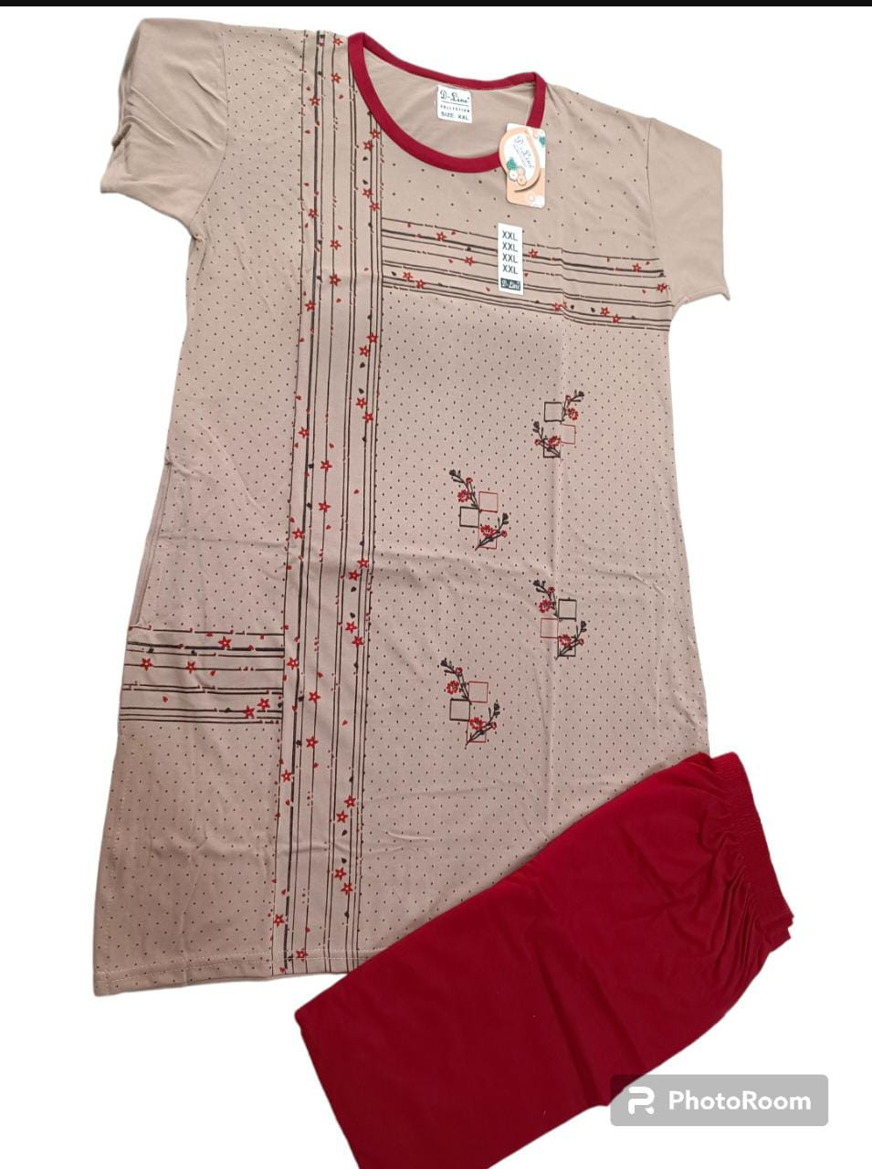 Women's Cotton Half Sleeve T Shirt and Pajama Pants Regular Fit NightSuit Top and Pyjama Set Ladies Night Dress/Night suit/Sleep wear