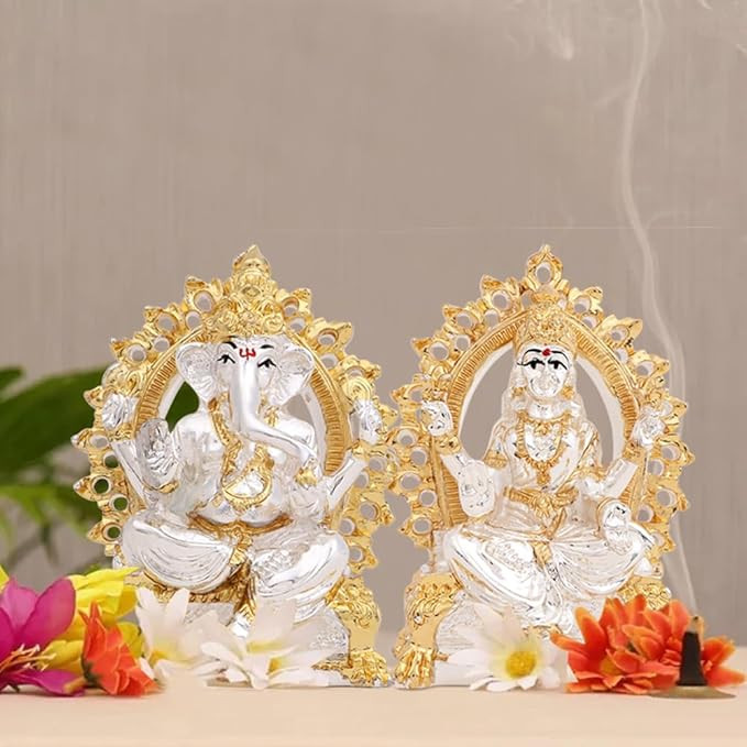 INTERNATIONAL GIFT Multicolour Ganesh Resign (Gold)