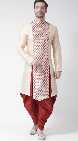 DEYANN Men's Regular Fit Silk Kurta and Patiala set