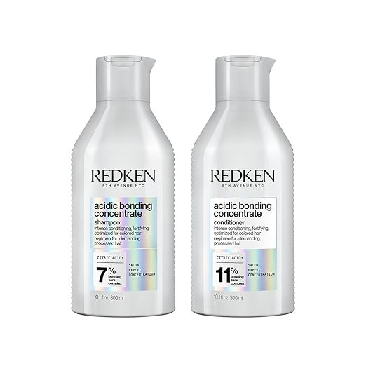 Redken Acidic Bonding Concentrate Sulphate Free Shampoo & Conditioner Combo | With Citric Acid | Repairs Weak Hair Bonds| For Dry, Damaged, Coloured and Frizzy Hair | For Men & Women