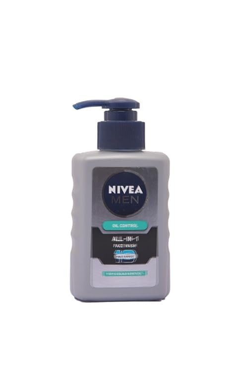 Nivea Men Face Wash, Oil Control, 10x Vitamin C, 150ml & Men Pure Impact Shower Gel, 500ml, Hair, Face & Body Wash