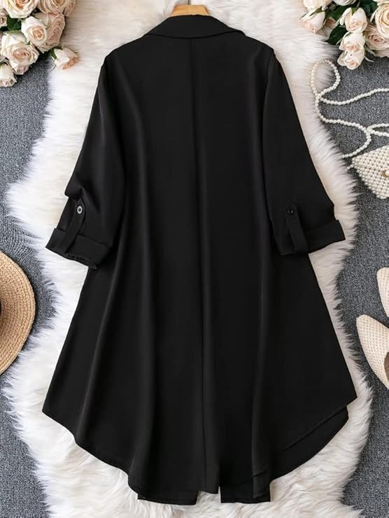 Leriya Fashion Western Dress || Rayon Solid Button Front Shirt Dress for