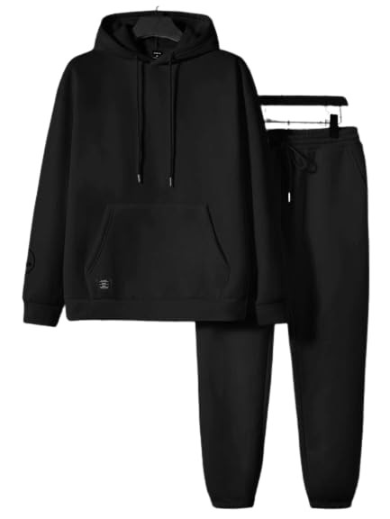 LifeShowMe Plain Solid Relaxed Fit Hoodie for Men/Loose Oversized