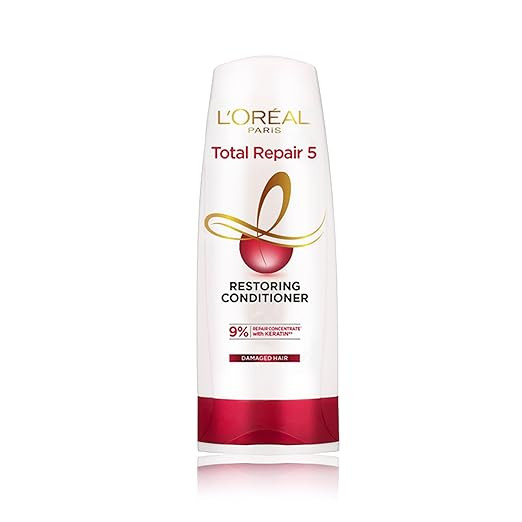 L'Oreal Paris Conditioner, For Damaged and Weak Hair, With Pro-Keratin + Ceramide, Total Repair 5, 180ml