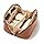 JRM Womens Large Capacity Cosmetic Bag Travel Bag Waterproof Leather Makeup Organizer With Wide Opening, Dividers With Handle (Cross Open, Brown), 12 Cm