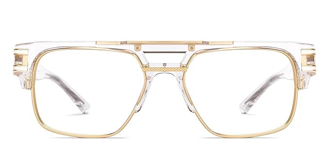 Lenskart Studio Hip Hop Ft. Divine | Full Rim Rectangular Zero Power Bluecut & Antiglare Computer Eyeglasses For Eye Protection And Strain | Men & Women | Large | LK E000044