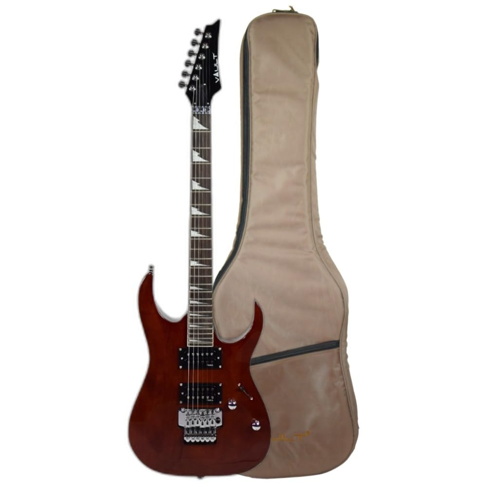 Vault Performer Pro RG 6 String Electric Guitar with Gigbag - High Gloss Mahogany
