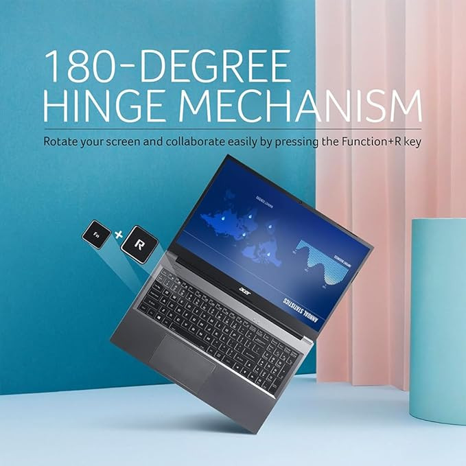 Acer Aspire Lite 13th Gen Intel Core i3-1305U Thin and Light Premium Laptop (Windows 11 Home/8 GB RAM/512GB SSD/36 WHR) AL15-53 with 39.62cm (15.6") Full HD Display, Metal Body, Steel Gray, 1.59 KG