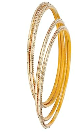 Beautiful silver polish white stone studded Bangles 4pis set