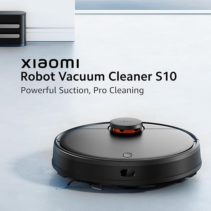 Xiaomi Robot Vacuum Cleaner S10 for Home|4000 Pa Powerful Suction|Advanced Laser Navigation|Multiple Map Memory| Floor Cleaner Machine for Home|1 Year Warranty|2024 New Launch