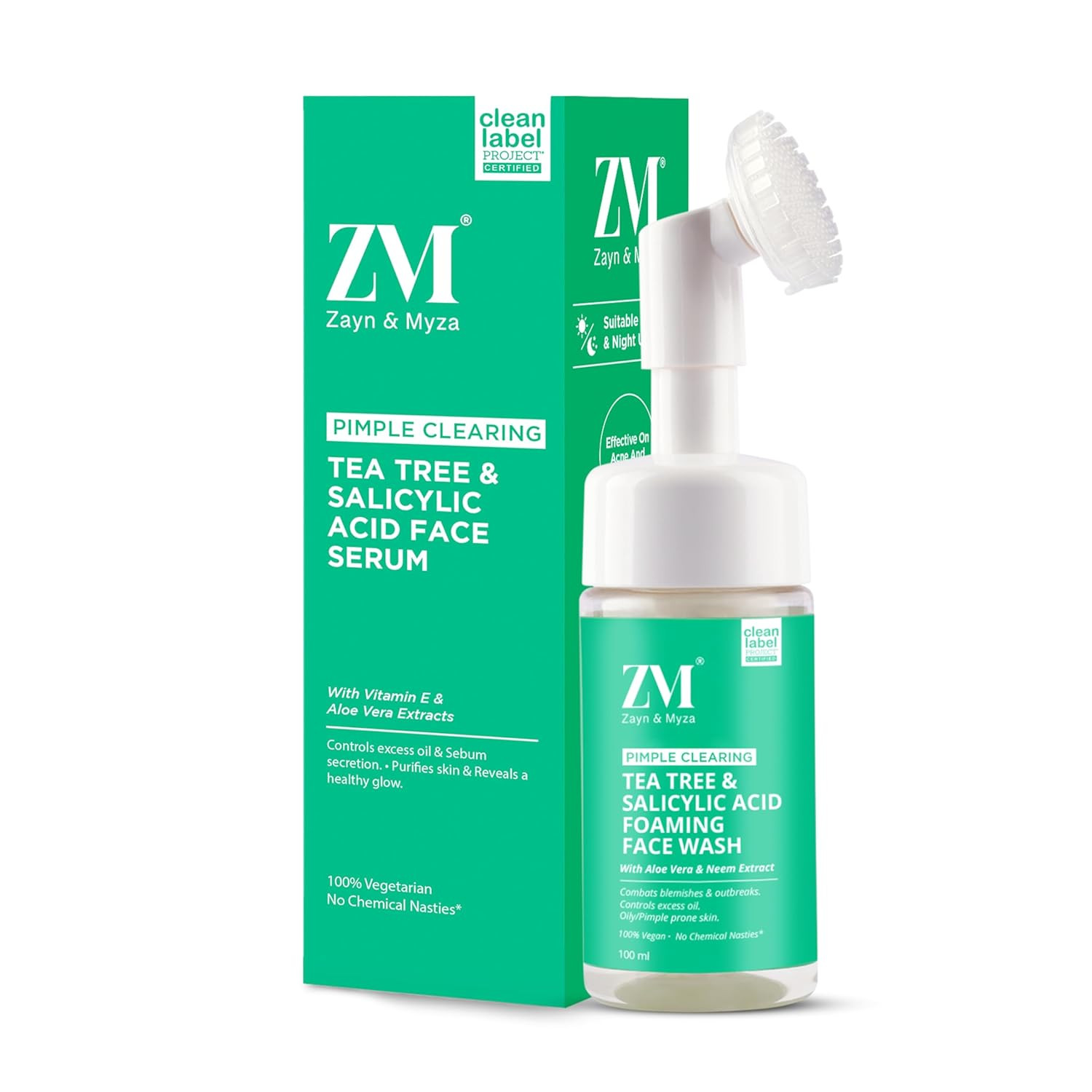 ZM (ZAYN & MYZA) - TEA TREE & SALICYLIC ACID FOAMING FACE WASH (100 ML)