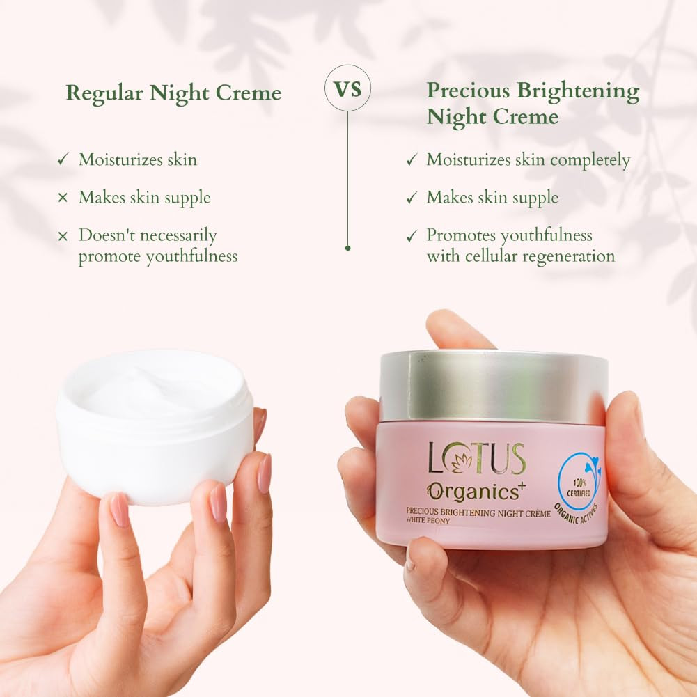 LOTUS - ORGANICS+ PRECIOUS BRIGHTENING NIGHT CREME (50 GMS)