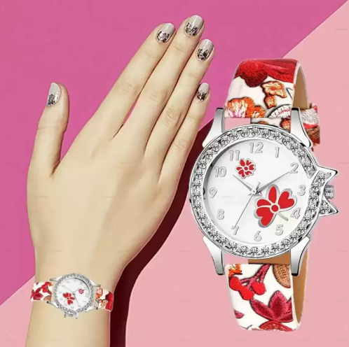 Ladies Leather Strap Stylish & Designer Love Watches