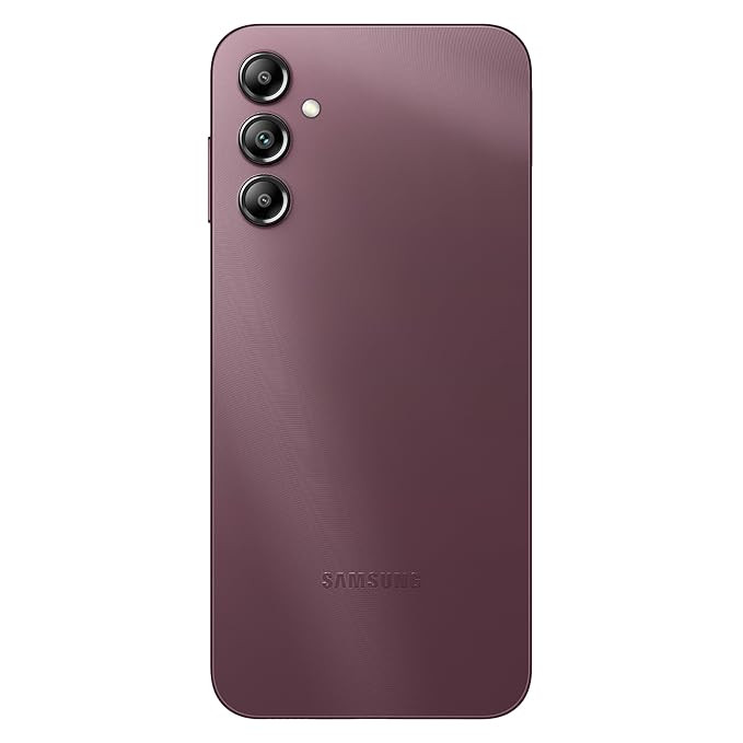 Samsung Galaxy A14 5G (Dark Red, 4GB, 128GB Storage) | Triple Rear Camera (50 MP Main) | Upto 8 GB RAM with RAM Plus | Without Charger