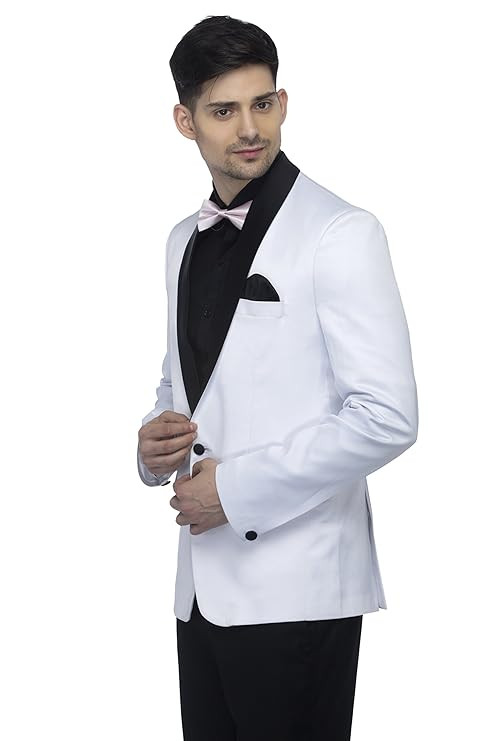 FAVOROSKI Designer Men's Slim Fit Notch Lapel Collar Tuxedo Blazer