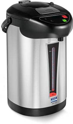 KENT Hot Pot Auto Electric Kettle with Water Dispenser 4 Liters Storage Capacity 750 Watts Appliance Inner Pot & Plastic Outer Body Reboil Feature Overheating Protection Silver