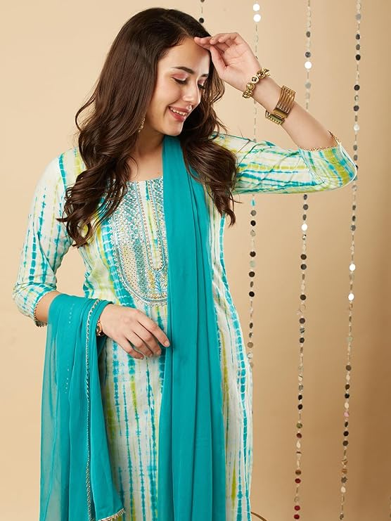 GoSriKi Women Kurta with Pant & Dupatta
