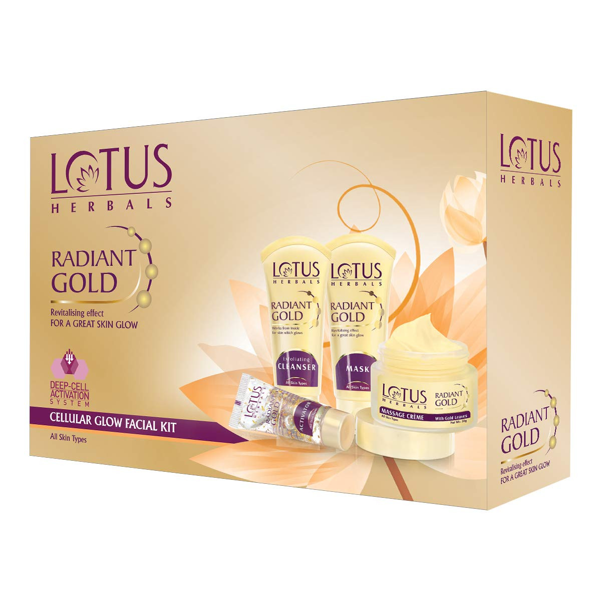 LOTUS - HERBALS RADIANT GOLD FACIAL KIT (170 GMS)