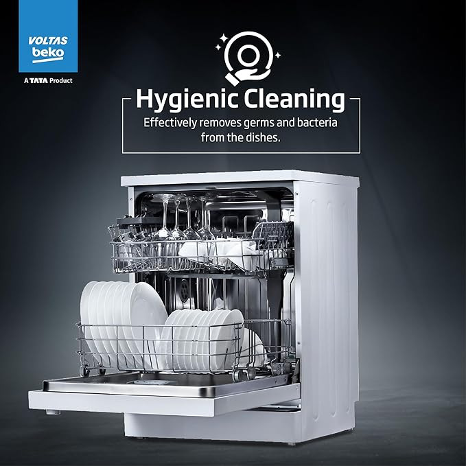 Voltas Beko 14 Place Settings Dishwasher (DF14S3, Silver)
