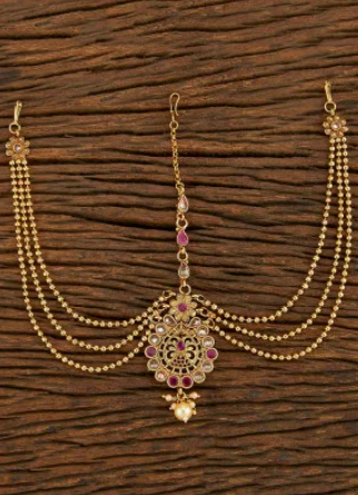 Brass Party Wear New Model Latest Design Maang Tikka