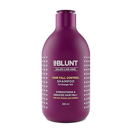 BBlunt Hair Fall Control Shampoo with Pea Protein & Caffeine for Stronger Hair - 300 ml