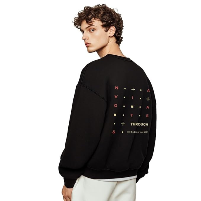 NOBERO Printed Oversized Sweatshirts for Men | Winter