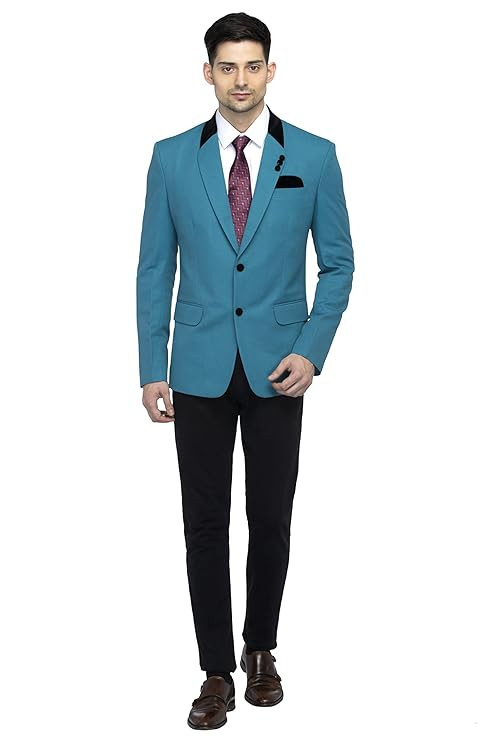 FAVOROSKI Designer Men's Slim Fit Notch Lapel Collar Tuxedo Blazer