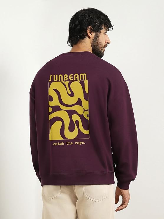 NOBERO Printed Oversized Sweatshirts for Men | Winter