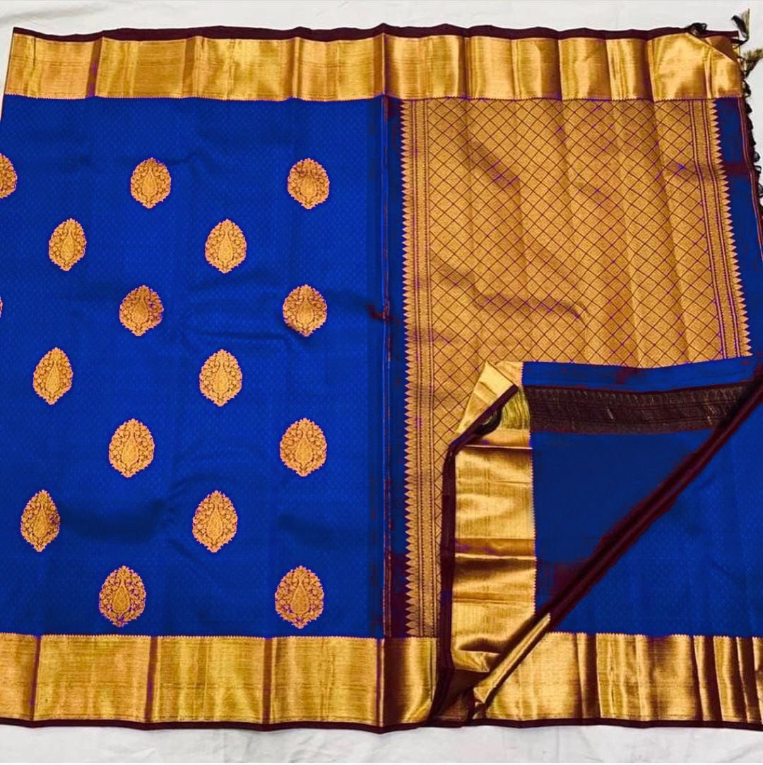 Women's Kanjivaram Soft Lichi Silk Saree
