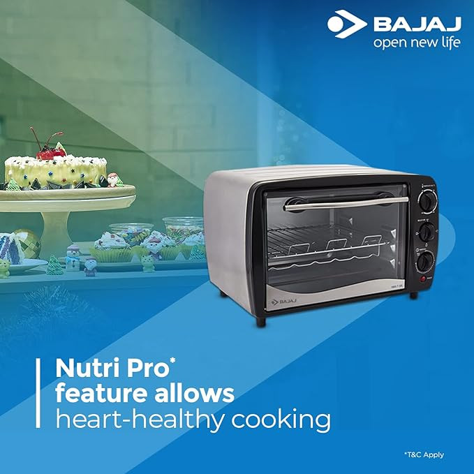 Bajaj Majesty 1603 16 Litres Oven Toaster Griller (16 Litres OTG)| Baking & Grilling Accessories| Oven for Kitchen