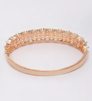Rose Gold-Plated moti Studded Handcrafted Bangles