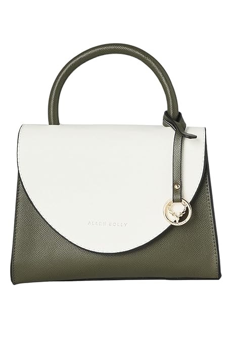 Allen Solly Women's Solid Handheld Bag with tesseled