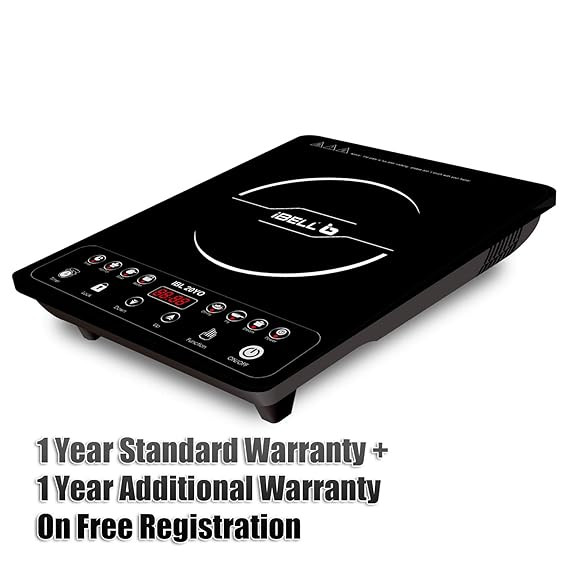 iBELL 20 YO Induction Cooktop 2000W with Full Touch Control, Auto Shut Off and over Heat Protection Black