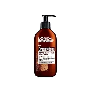 L'Oreal Paris Men Expert Barber Club, Beard + Face + Hair, 3-In-1 Wash, 200ml