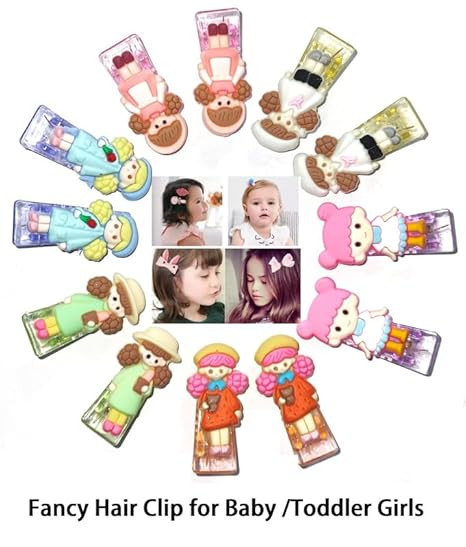 Elina Fashion Hair Claw Clips Beauty Designer Trendy Beauty for Girls Head Cute Doll (Pack of 12 Multi Design)