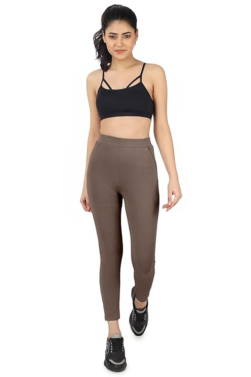 Mehrang Stretchable Yoga Pants for Women & Gym Pants for Women Workout with Mesh Insert & Side
