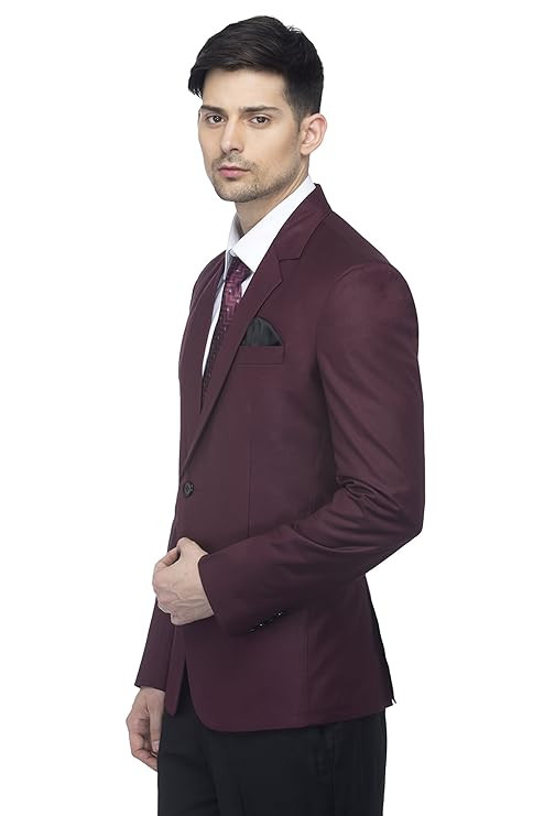 FAVOROSKI Designer Men's Slim Fit Notch Lapel Collar Tuxedo Blazer