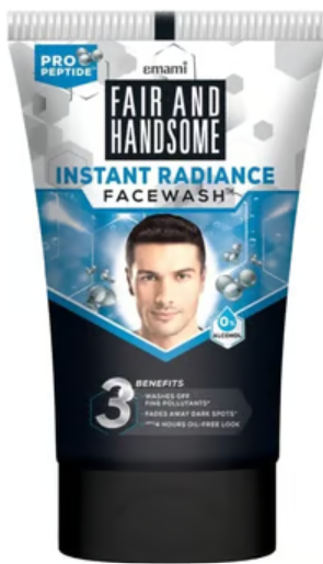 EMAMI – FAIR & HANDSOME INSTANT RADIANCE FACEWASH (100 GMS)