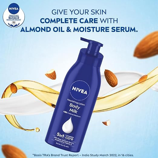 NIVEA Body Lotion 400ml & Powerfruit Shower Gel 250ml [Pack of 3]