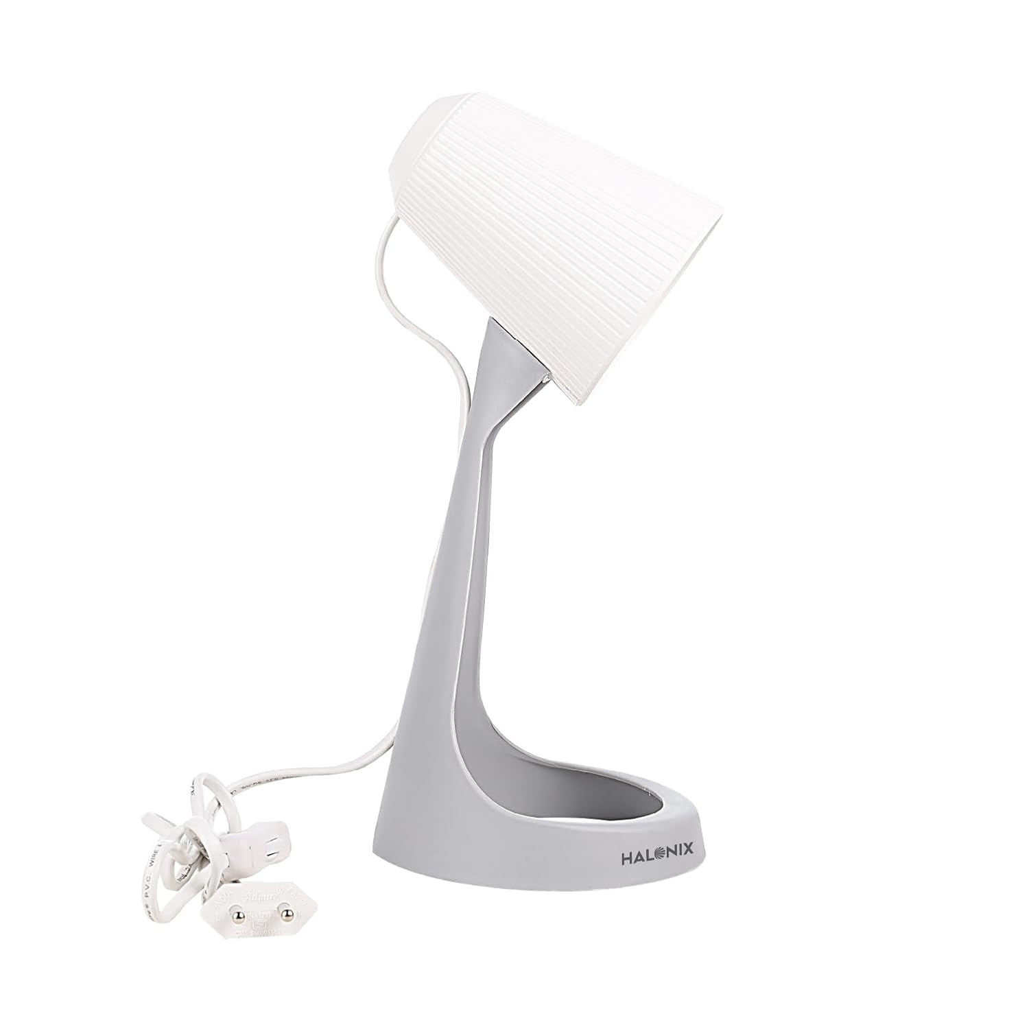 Halonix Polycarbonate Magnus Desk Light | with 4.9W Led Bulb | B22 Holder | Light Weight | Easy to Use Study Lamp | Designer Study Light |,Beige