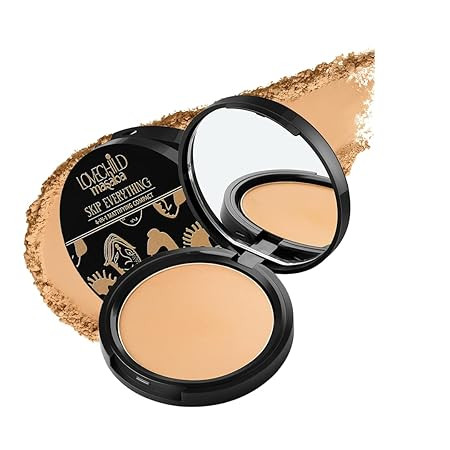 Lovechild Masaba 4-In-1 Mattifying Compact - Perfect All Skin Matte Coverage, Moisturizer, Primer & Skin Repair, With Macadamia Oil & Vitamin E, Gossip Girlfriend (Medium) - 9G